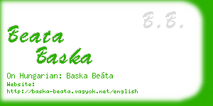 beata baska business card